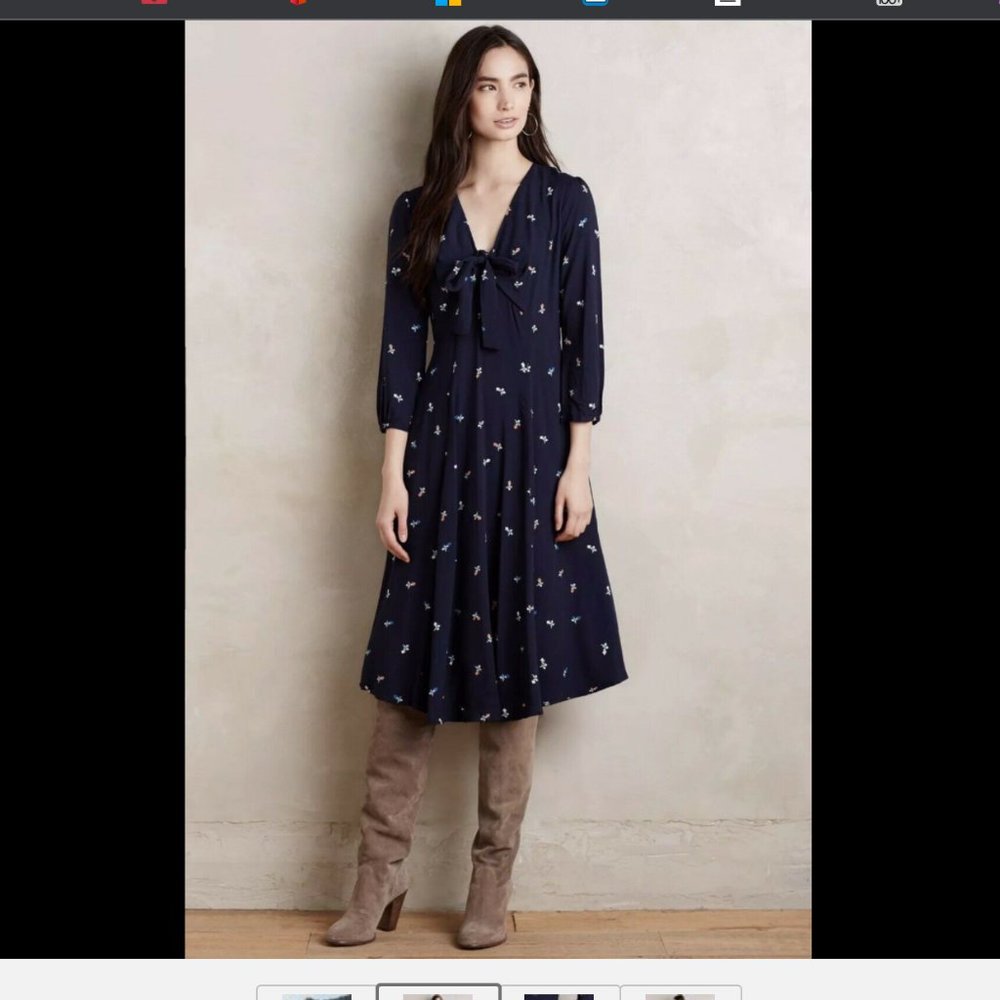 NEW Anthropologie Acadie Neck Dress